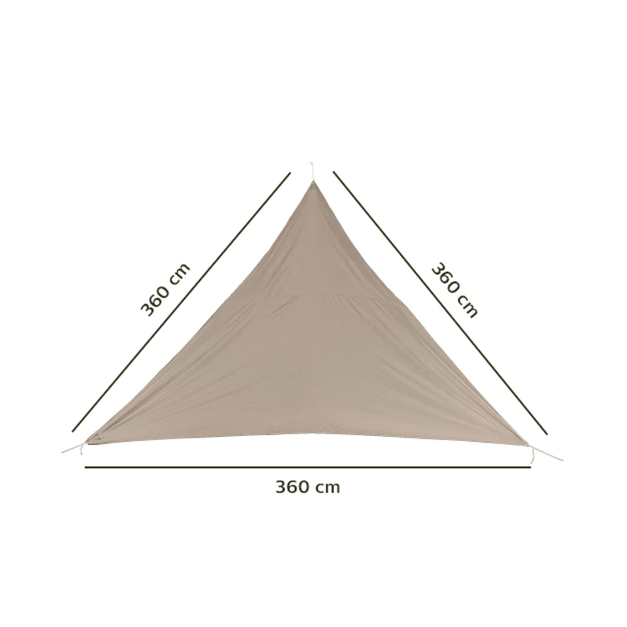 Voile d'ombrage triangle 3,6m - beige alpilles-ROSA