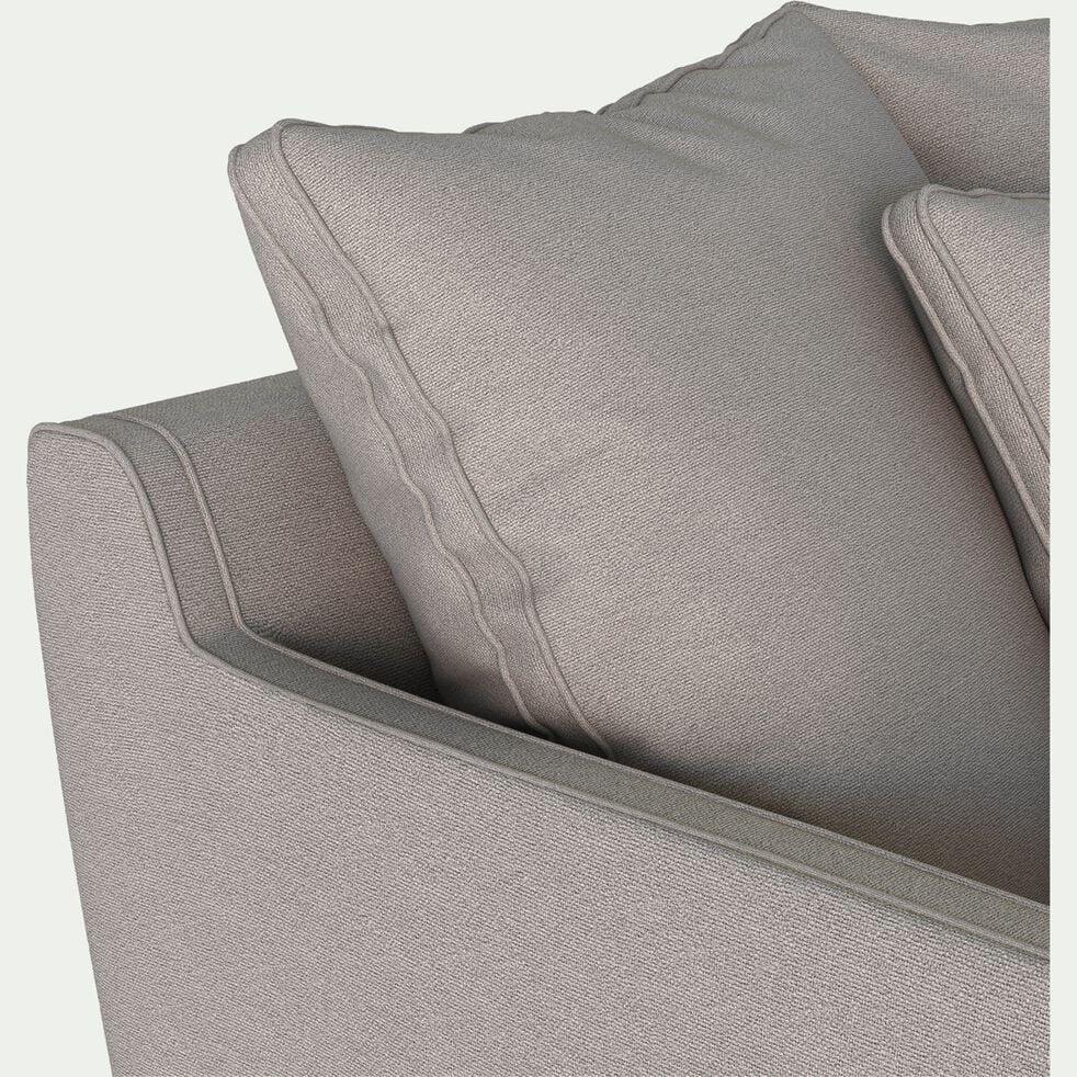 Canapé 3 places fixe en tissu joint - gris borie-LENITA