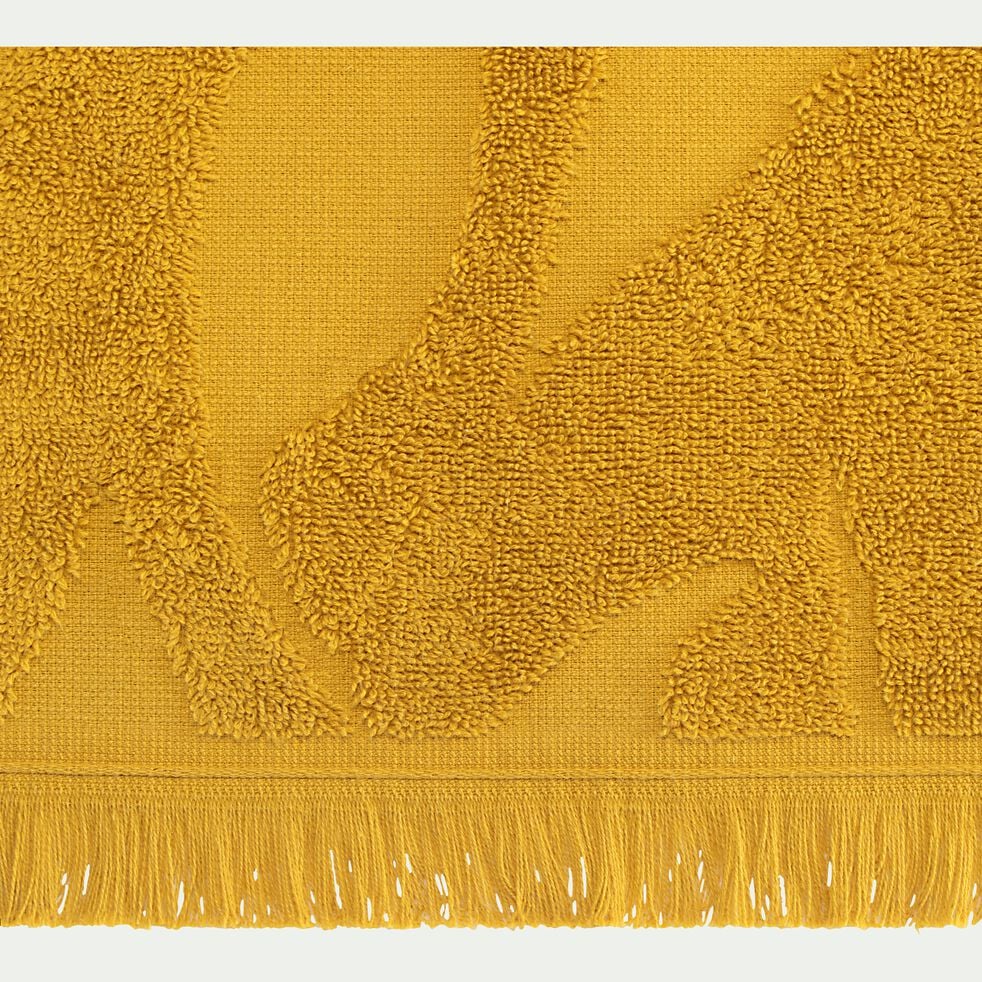 Lot de 2 serviettes invité en coton - jaune argan 30x50cm-RYAD