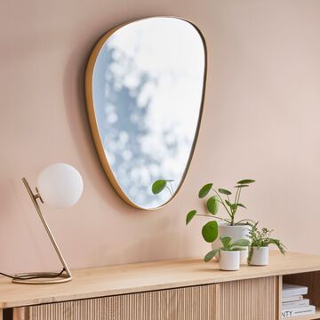 Miroir en bois H75xl60cm - doré-TIBRE
