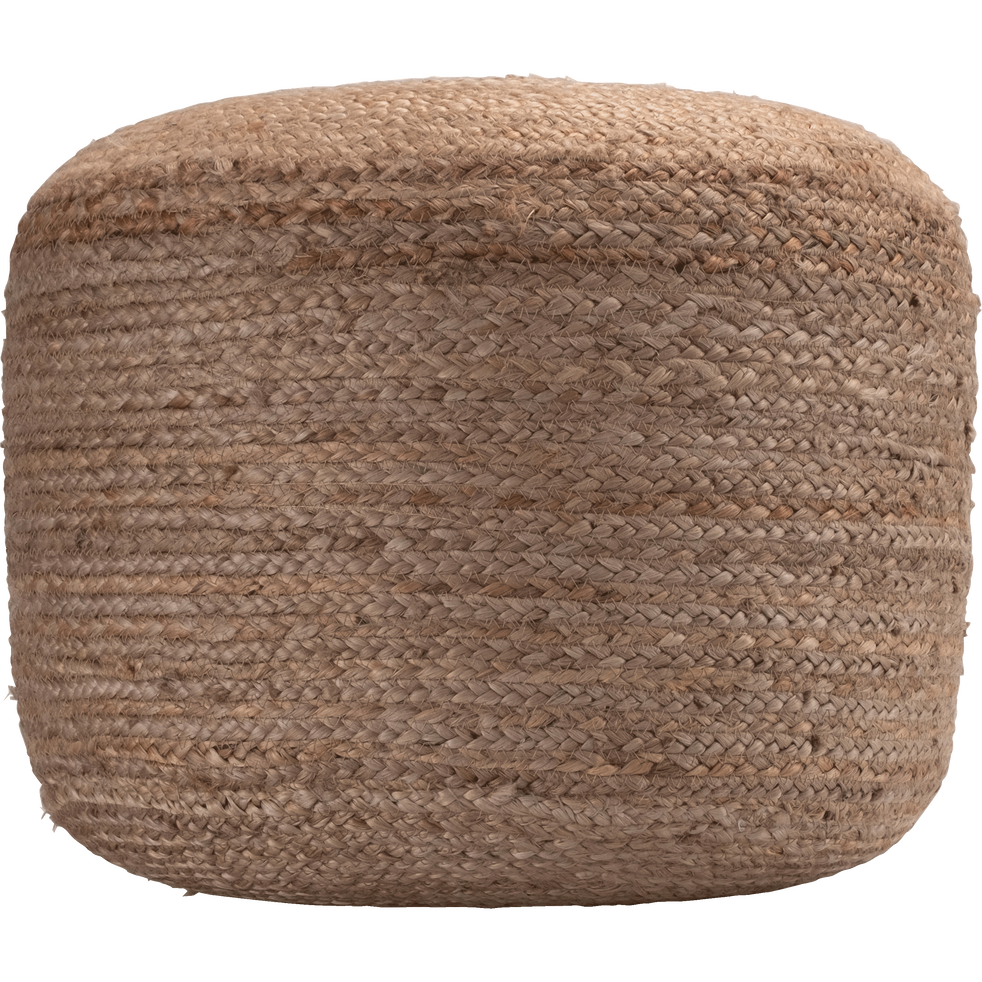 Pouf en jute 50x50x40cm NAÏA coussins de sol et poufs alinea