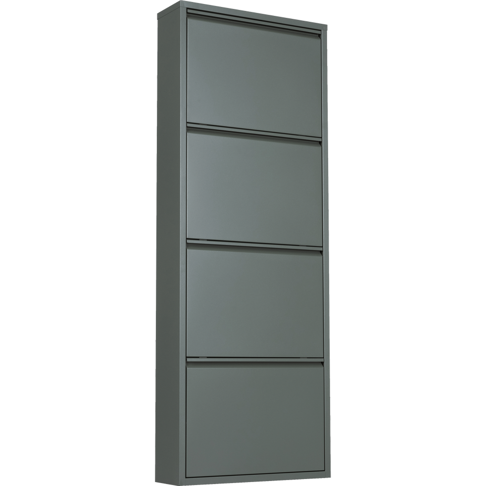 Meubles à chaussures en métal Vert cèdre 8 paires Lofter meubles