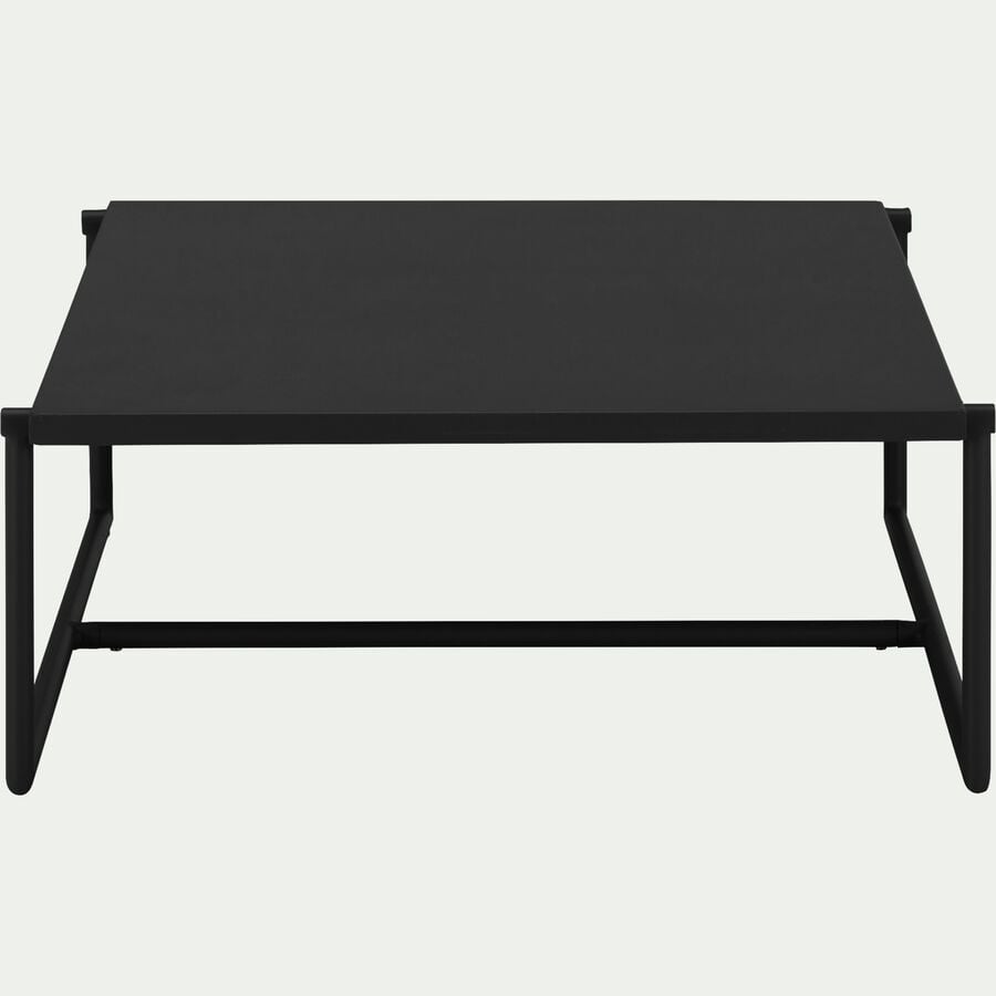 Table basse de jardin carrée en aluminium - noir-LANTA