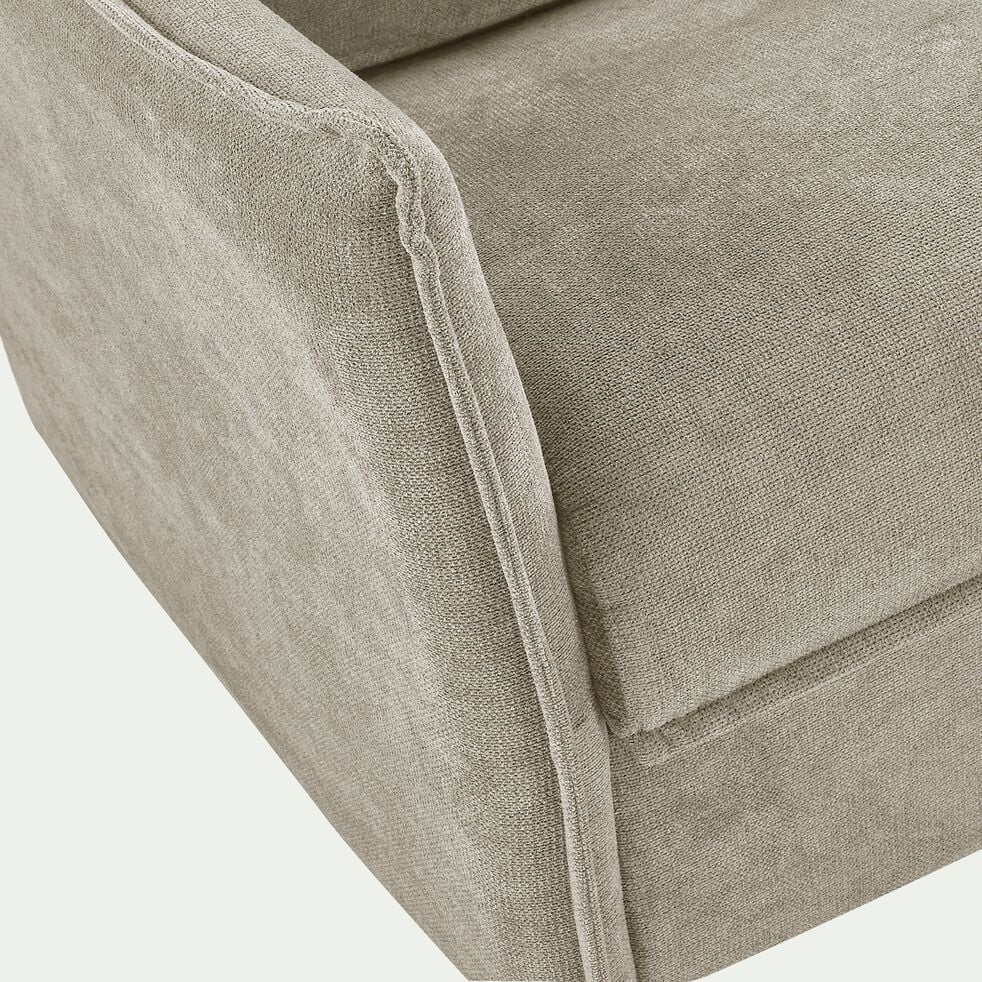 Canapé d'angle réversible convertible en tissu avec matelas densité 35kg/m3 - beige roucas-MOYA