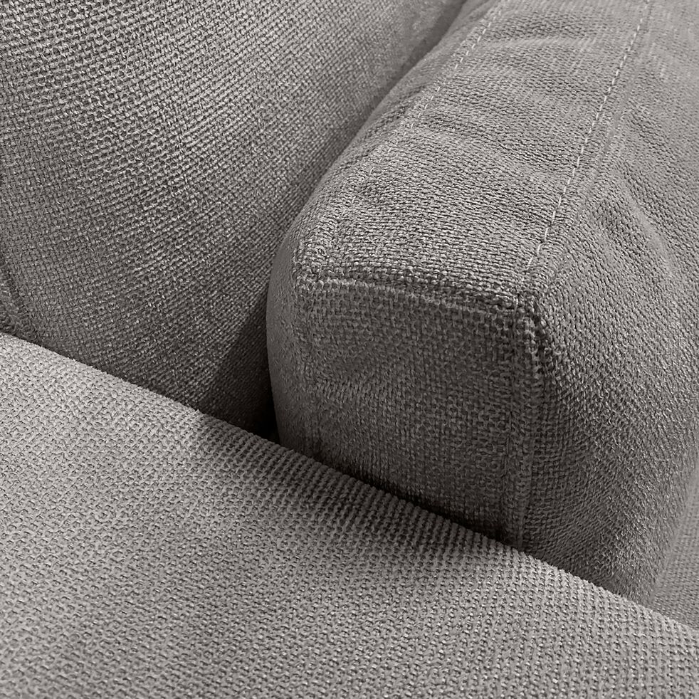 Canapé 5 places fixe en tissu - gris moyen-BATIS