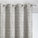 Rideau à œillets en velours de polyester dévoré 135x250cm - gris-CHI