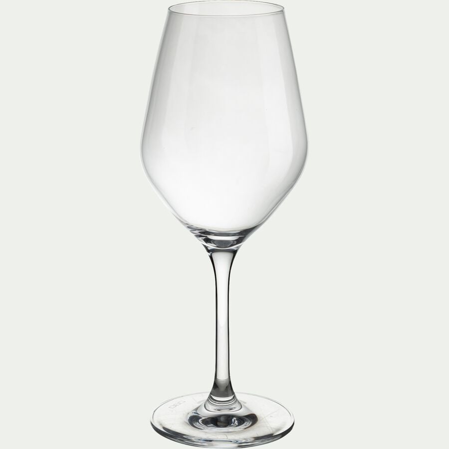 Coffret de 6 verres à pied en verre 35cl - transparent-ZEN