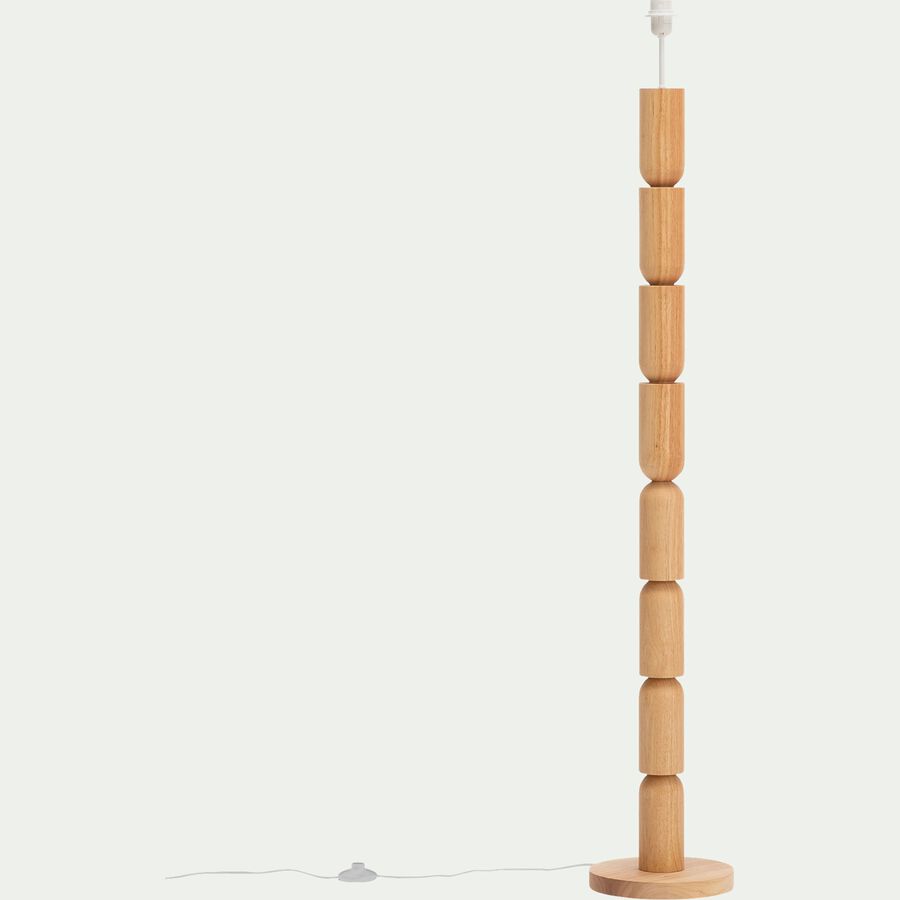 AGIOS Pied de lampadaire en bois d'hévéa H152 cm - bois clair-AGIOS