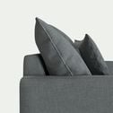 Canapé 3 places fixe en tissu - gris ardoise-SIMONA