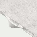 Drap de bain brodé en coton - blanc ventoux 100x150cm-ROMANE