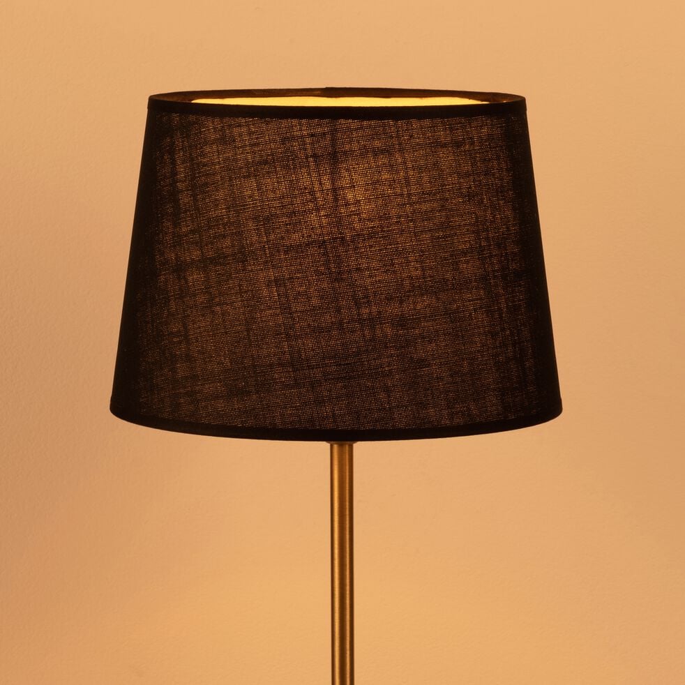 Abat jour tambour en tissu noir MISTRAL abat jour alinea Abat jour tambour en tissu noir MISTRAL abat jour alinea