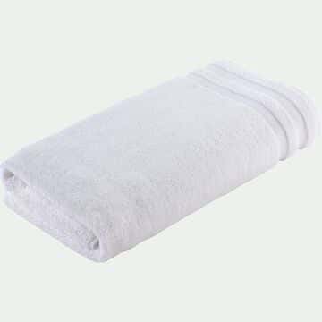 Drap de douche qualité hôtelière en coton -  blanc 70x140cm-RIVIERA
