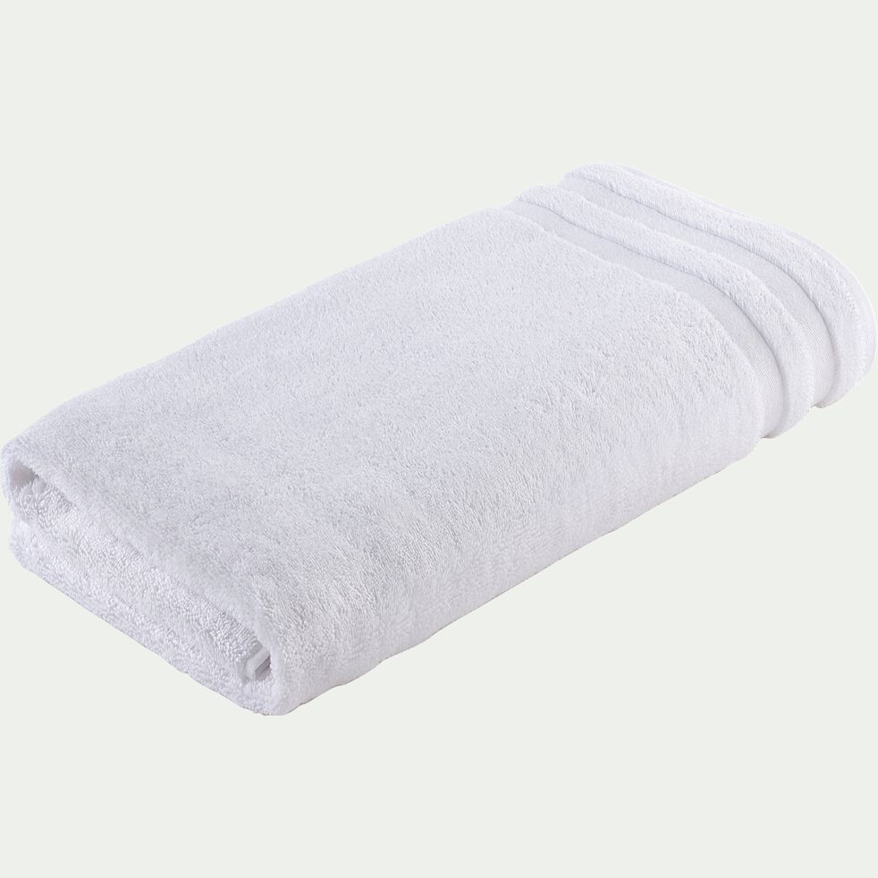 Drap de douche qualité hôtelière en coton -  blanc 70x140cm-RIVIERA