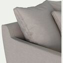 Canapé 6 places fixe en tissu joint - gris borie-LENITA