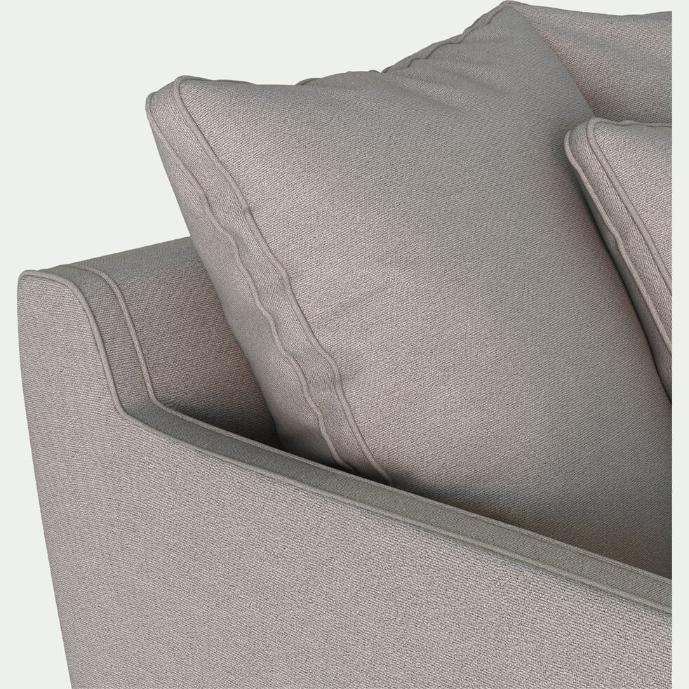Canapé 6 places fixe en tissu joint - gris borie-LENITA