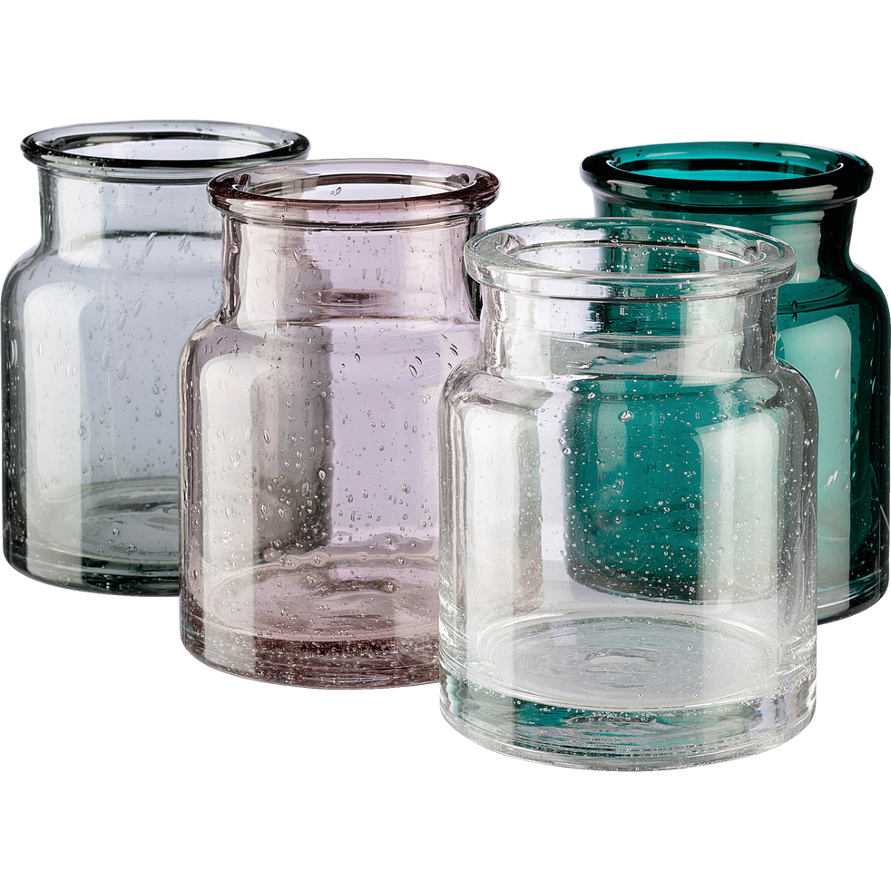 Vase en verre bleu H13cm IKARIA vases alinea