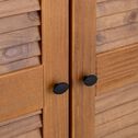 Armoire 2 portes en pin - bois foncé-OLIVE