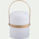 Lampe à poser extérieur nomade H26,50xD14,50cm - blanc-NOMAD