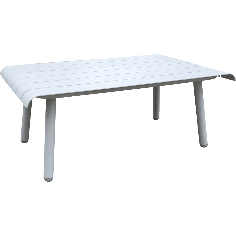 Table basse de jardin blanche en aluminium - PARADOU ...