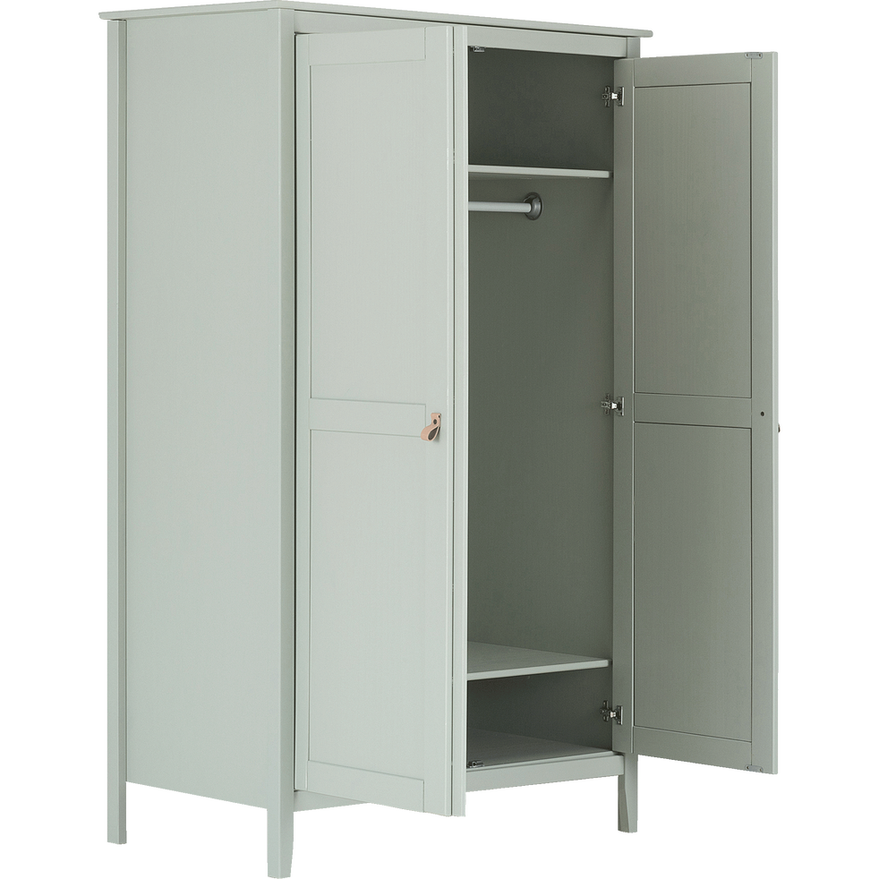 Armoire 2 portes pin massif vert olivier LISON armoires alinea