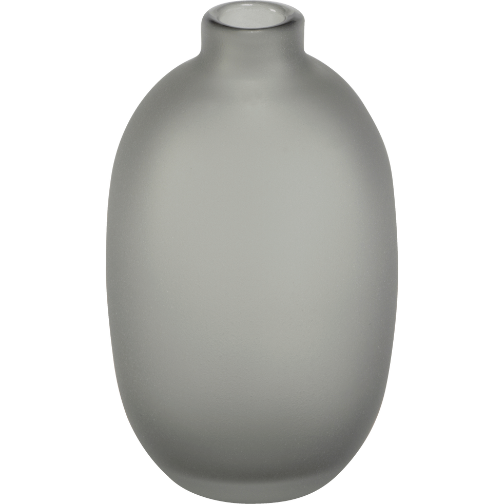 Vase en verre gris H15,5cm PISTIL déco alinea
