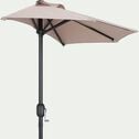 Demi-parasol avec manivelle - beige (petit modèle)-MONGEDO