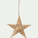 Suspension de Noël en paille forme étoile H25cm - naturel-ADO