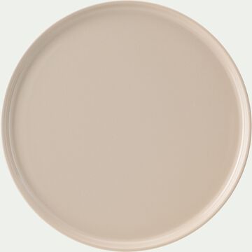 Assiette plate en faïence D28cm - beige alpilles-SELMA