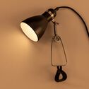 Lampe à pince électrifiée en acier - noir H34cm-LONIE