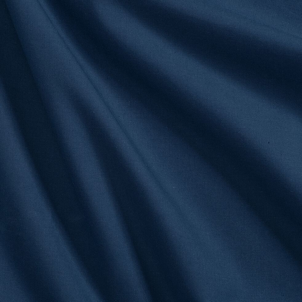 Drap housse en coton bio 90x200cm b30cm - bleu abysse-ORGANICA