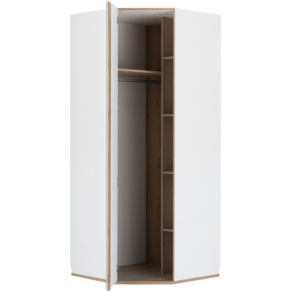 Armoire Dressing D Angle Avec 1 Porte Effet Chene Blanc Nestor Dressing Alinea Armoire Dressing D Angle Avec 1 Porte Effet Chene Blanc Nestor Dressing Alinea
