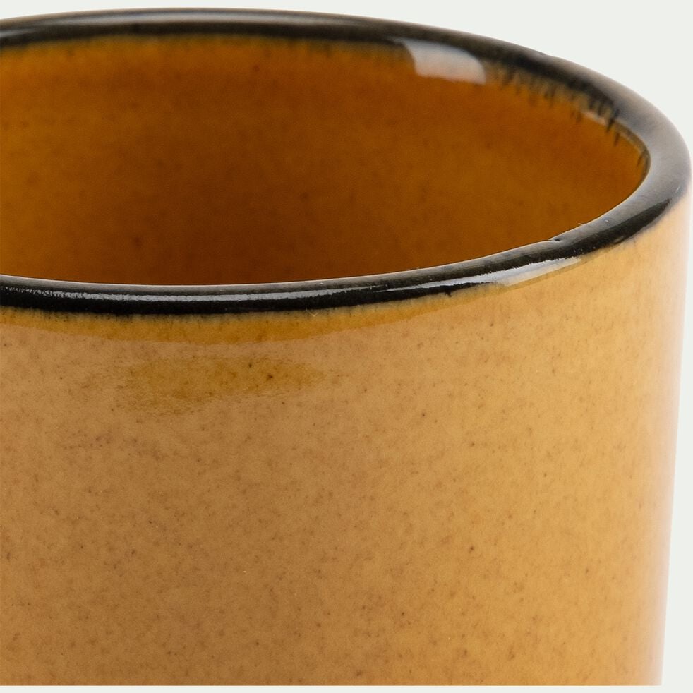 Tasse à espresso en grès D6cm - jaune-OLIVA