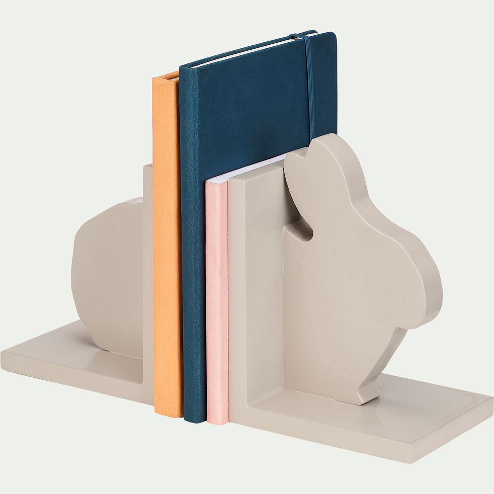 Presse Livre Forme Lapin Beige Alpilles Bibli Decoration A Poser Enfant Alinea