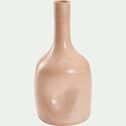 Vase contemporain en terre cuite H20cm - rose pamplemousse-ADEL