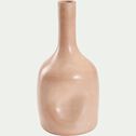 Vase soliflore en terre cuite H20cm - rose pamplemousse-ADEL