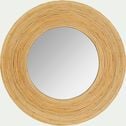 Miroir rond en bois naturel D30,5cm-ASTER