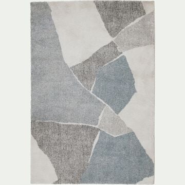 Tapis shaggy à motifs abstraits 120x170cm - gris-REKIA