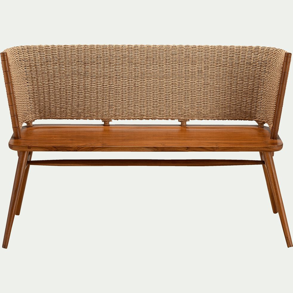 Banc De Jardin En Teck Naturel 2 Places Jaume Salon De