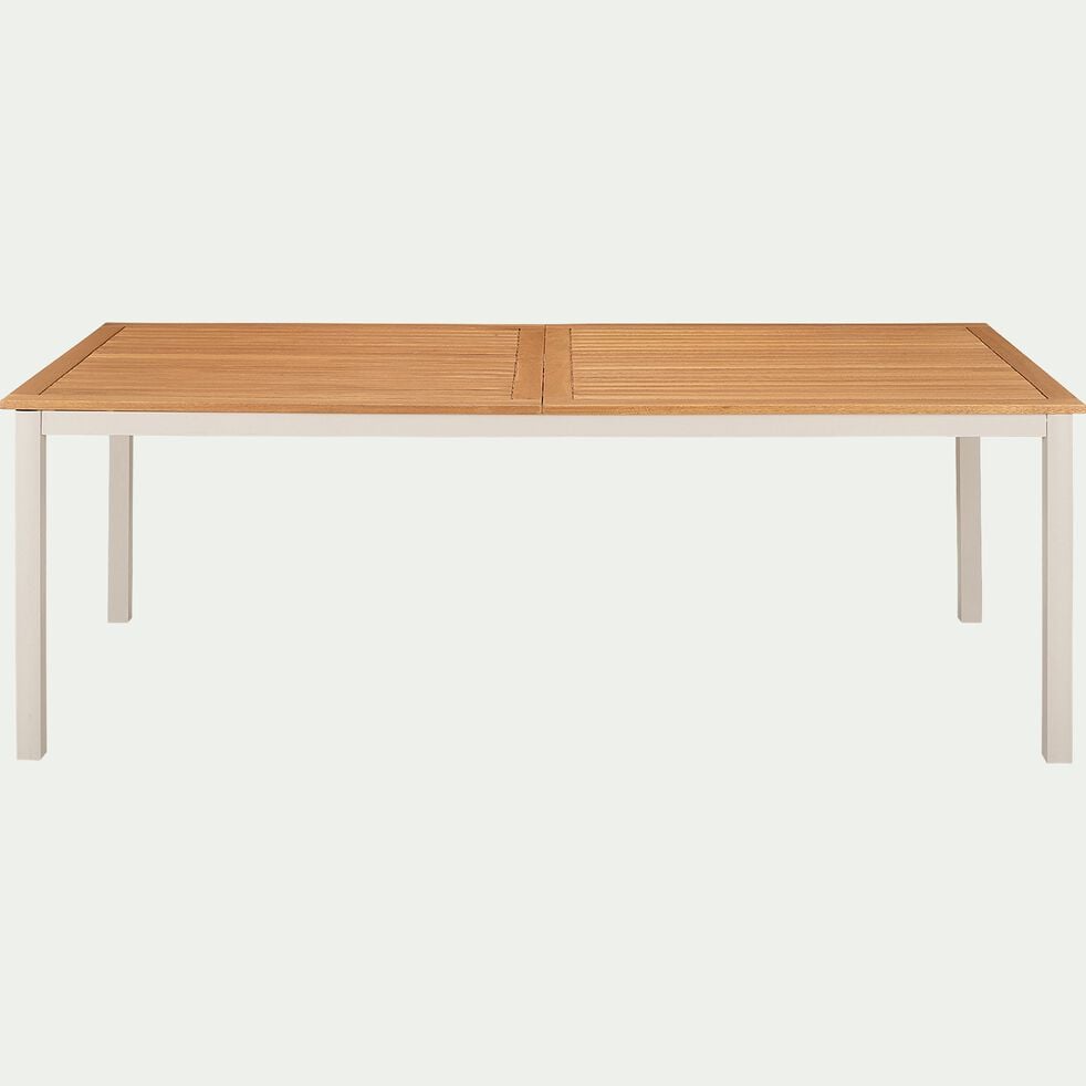 Table De Jardin Extensible En Eucalyptus Et Aluminium 8 A 12