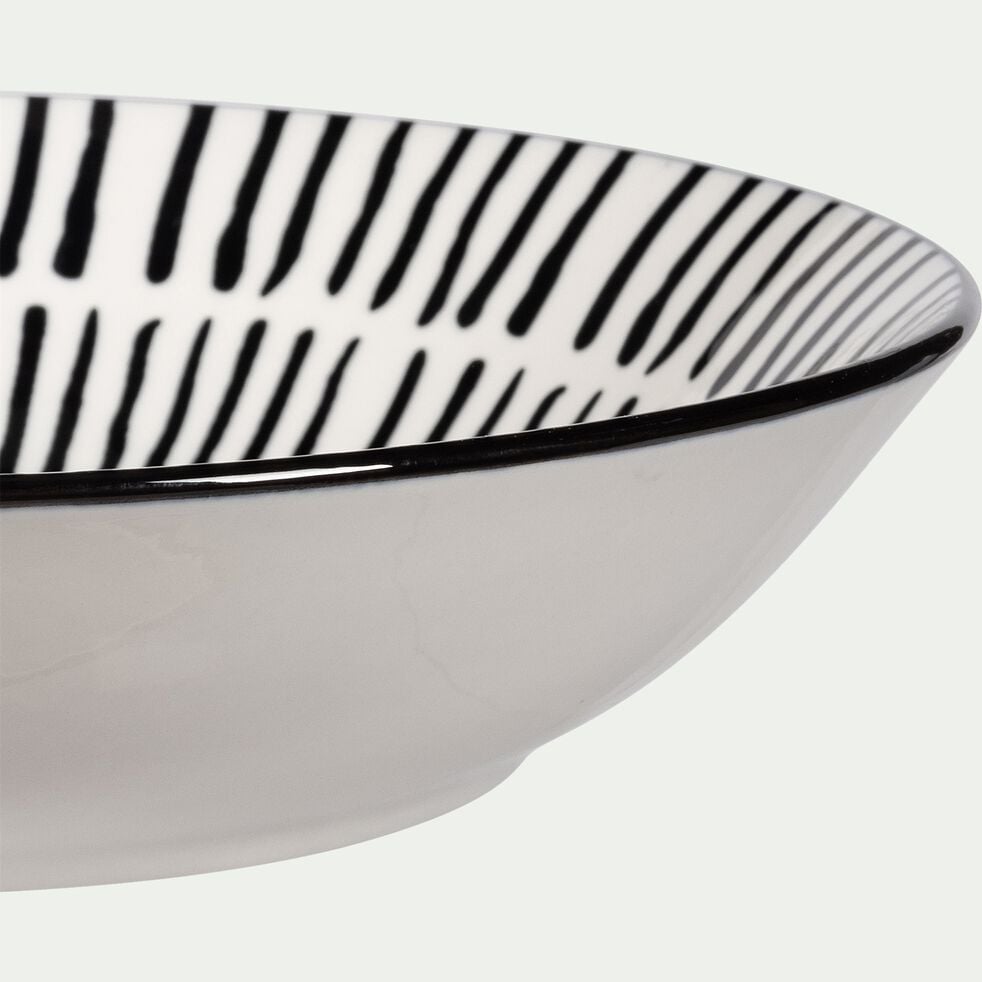 Assiette creuse en porcelaine D20cm - blanc-LINIA