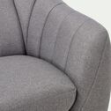 Canapé 3 places fixe en tissu - gris clair-SHELL