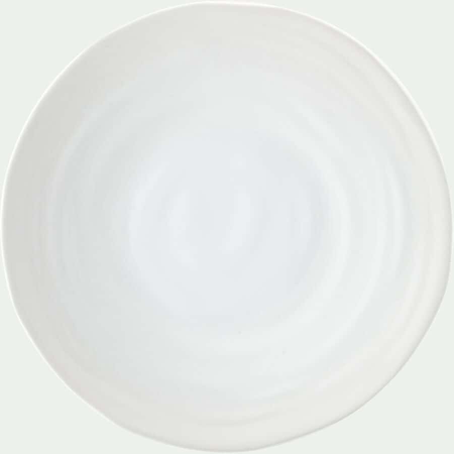 Assiette plate en faïence D26,5cm - blanc-PALERME