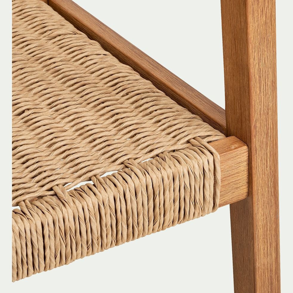 Chaise de jardin avec accoudoirs en acacia - bois foncé-CHICOULA
