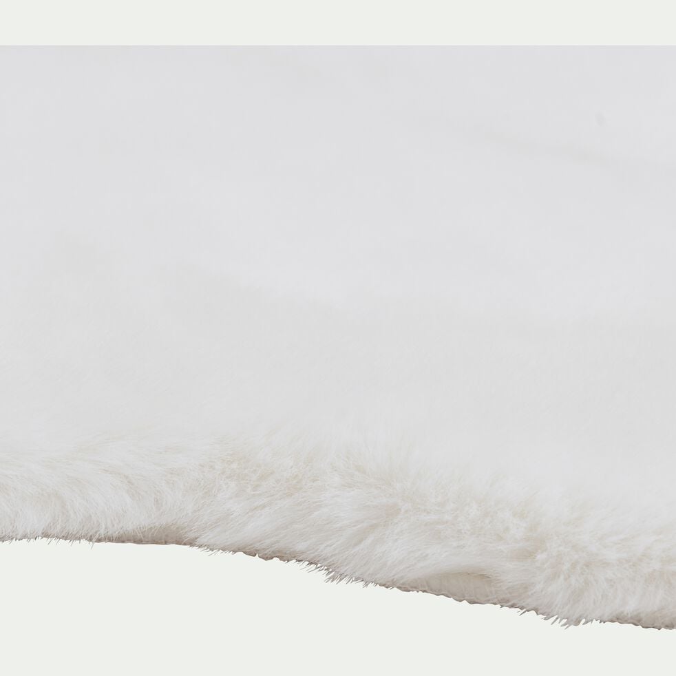Tapis imitation fourrure - blanc 60x90cm-JOUVE