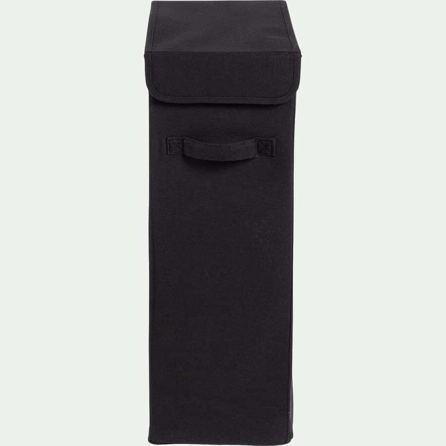 Panier à linge en tissu - noir H50xD38cm - TANGUY - aline