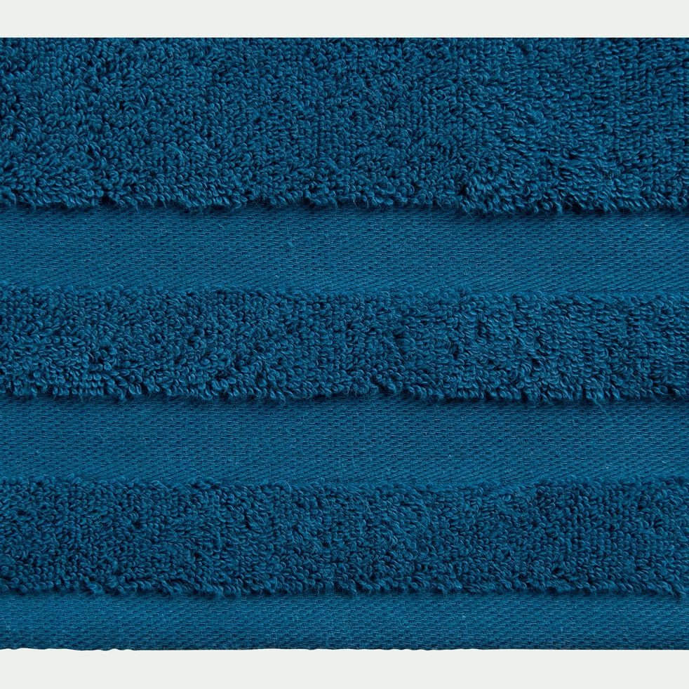 Drap de bain en coton - bleu figuerolles 100x150cm-RANIA