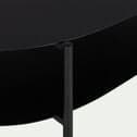 Table basse en métal forme organique asymétrique - noir L112xH40cm-CAROUBE