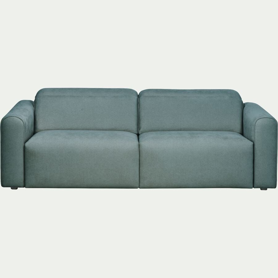 Canapé 3 places relax droit en tissu - bleu niolon-SACHA