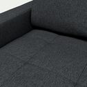 Canapé d'angle réversible fixe en tissu avec accoudoirs 15cm - gris anthracite-MAURO