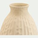 Vase classique en faïence texturée H24cm - blanc-SOMMAREL